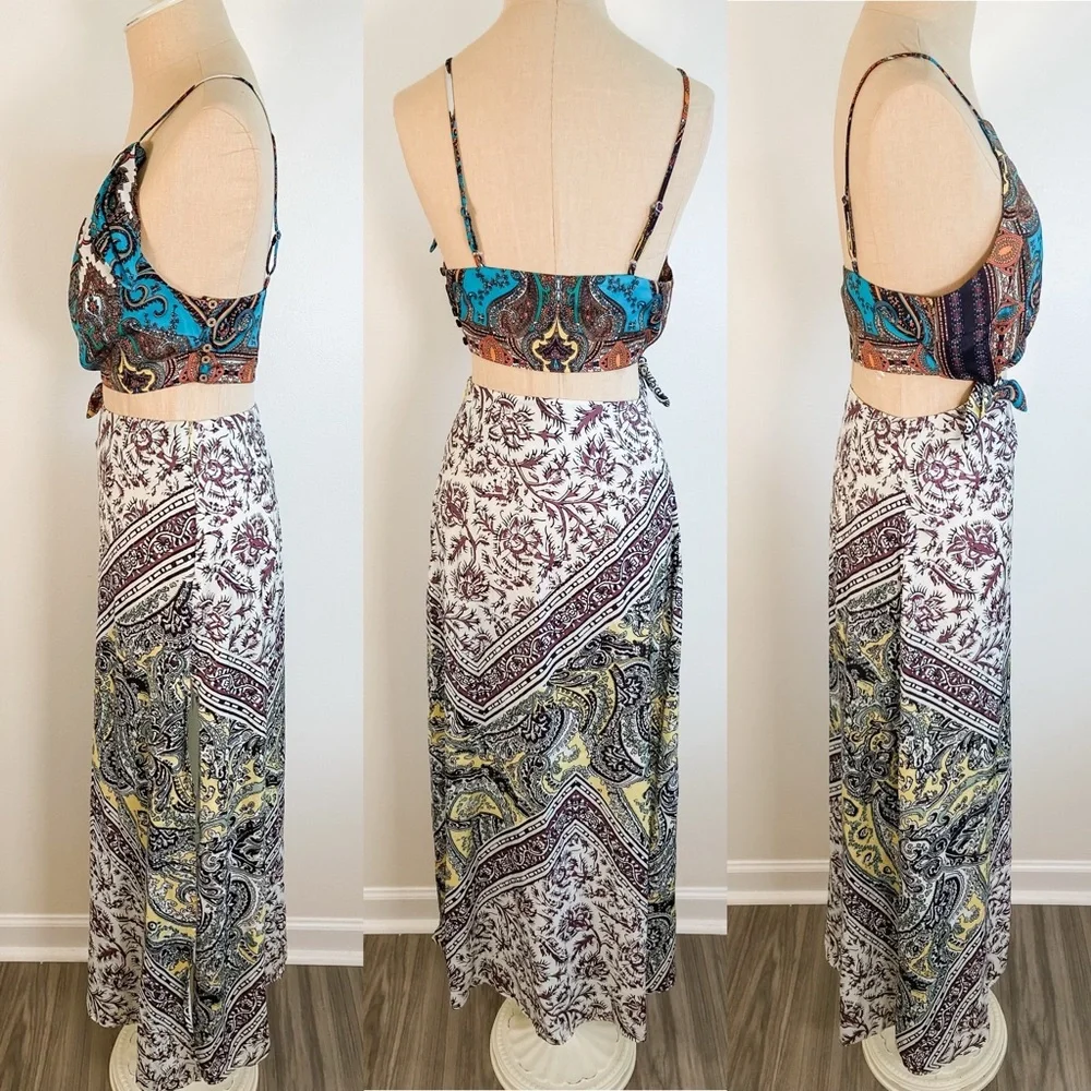 Free People Ingrid Midi Dress in Daylight Combo